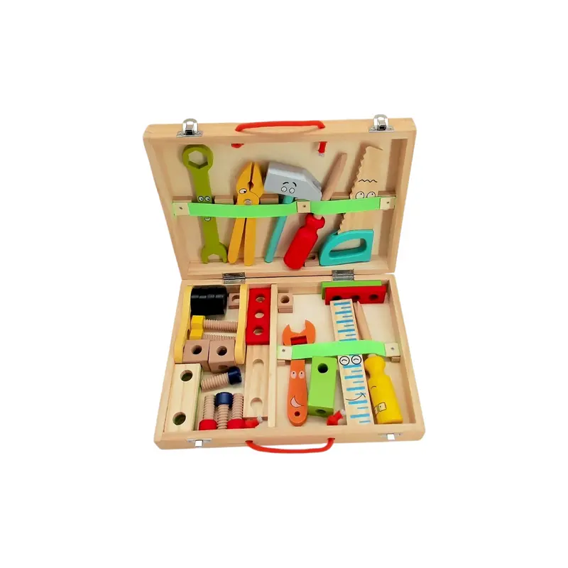 Mallette d'outils de bricolage en bois