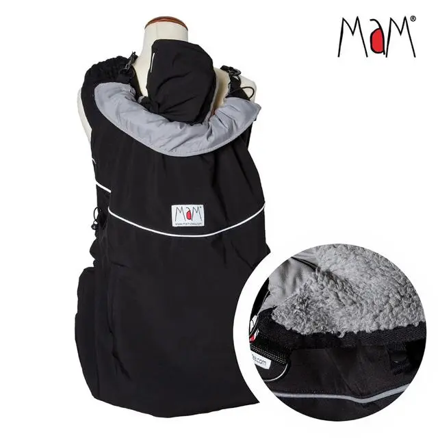 MaM Deluxe Flex Couverture de portage réversible Black - Rock grey