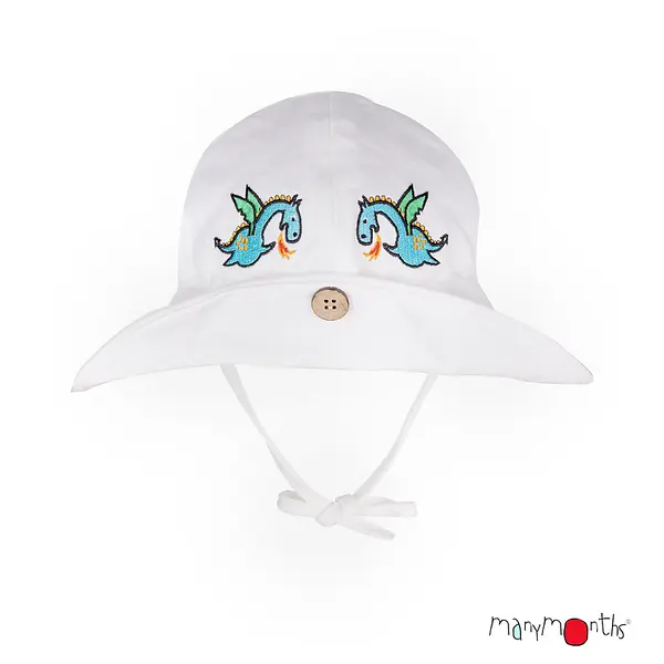 ManyMonths Chapeau d'été Chanvre/coton bio avec broderie Dragon