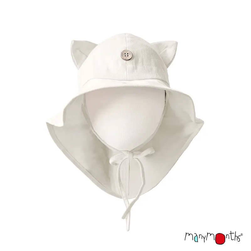 ManyMonths Chapeau d'été Oreilles de chat Chanvre/coton bio Naturel