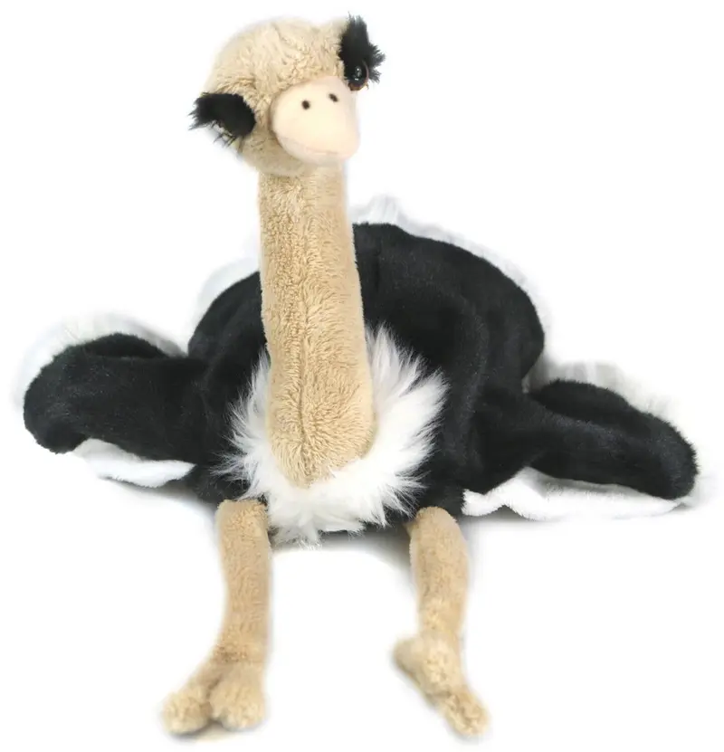Marionnette autruche en peluche