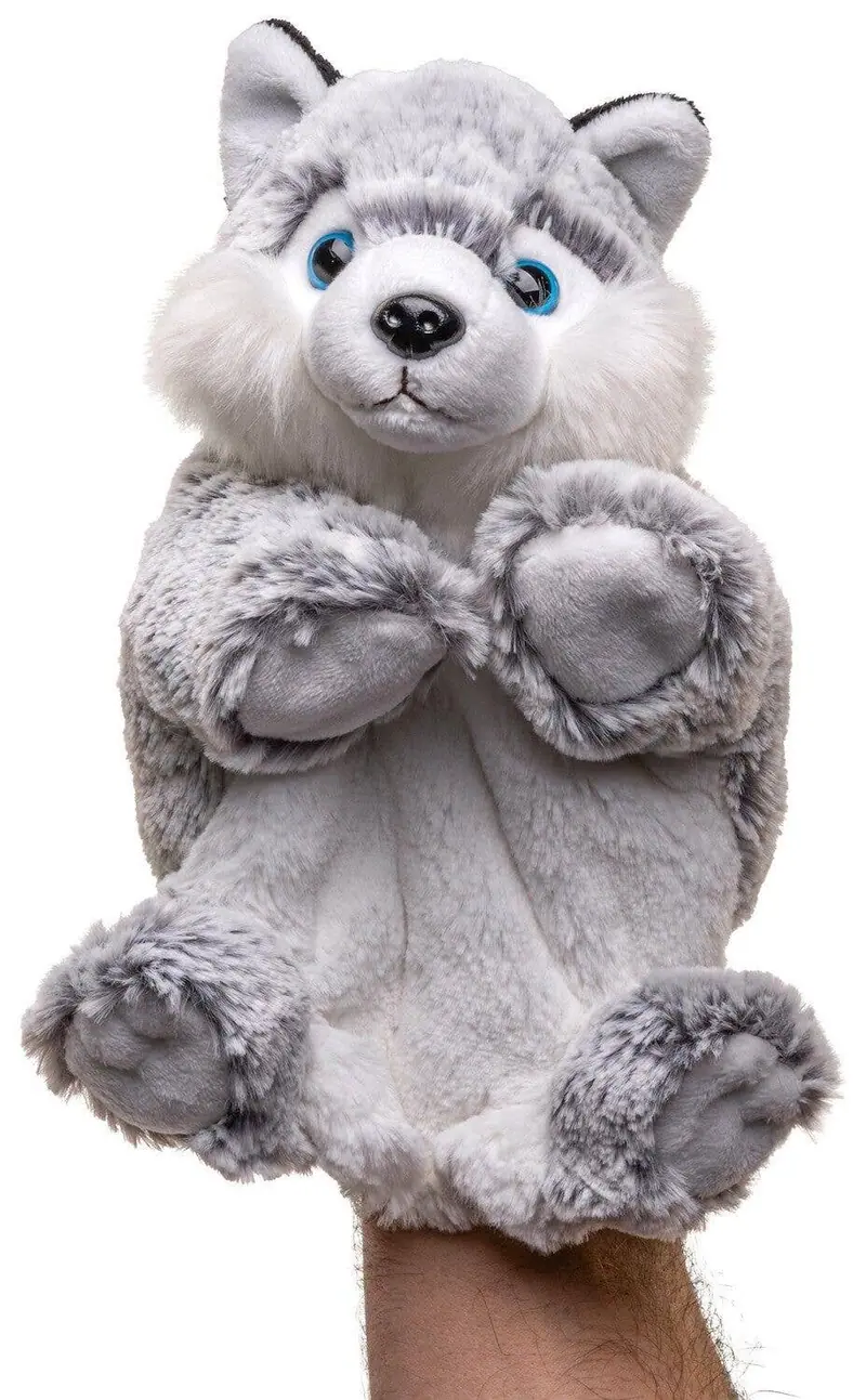 Marionnette Husky en peluche