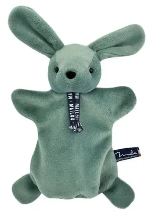 Marionnette lapin vert sauge