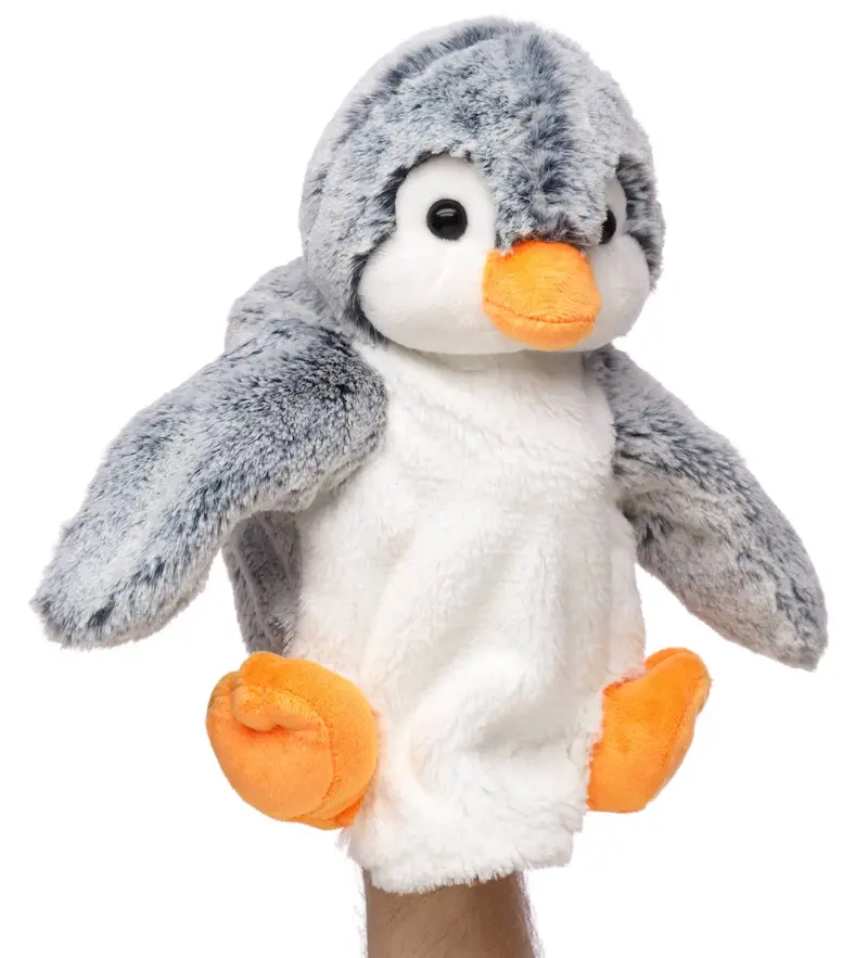 Marionnette pingouin en peluche