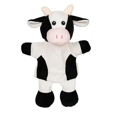 Marionnette vache en peluche