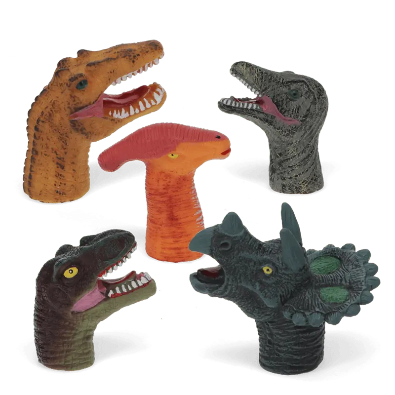 Marionnettes à Doigt Dinosaures - Lot de 5 pour Enfants