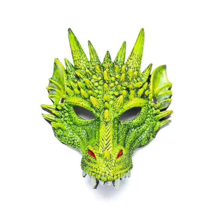 Masque de dragon vert