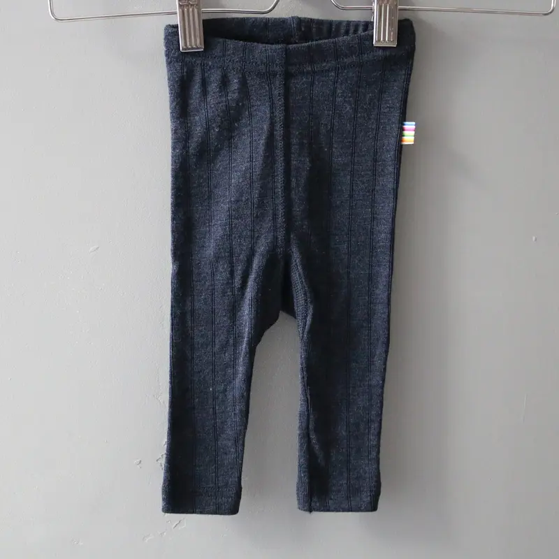 Merino Wool & Silk Leggings - Navy - 1-4m only
