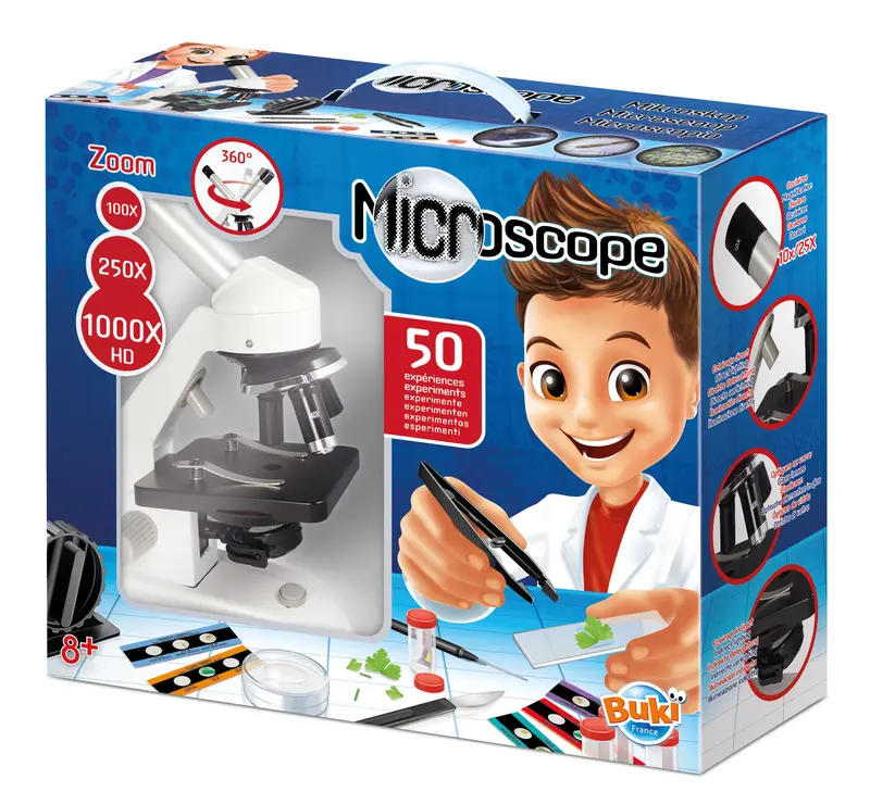 Microscope en métal x100 x250 x1000 HD avec accessoires