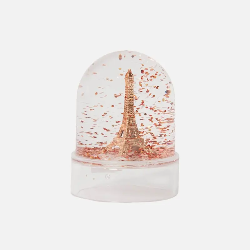 Mini boule à neige Tour Eiffel cuivrée