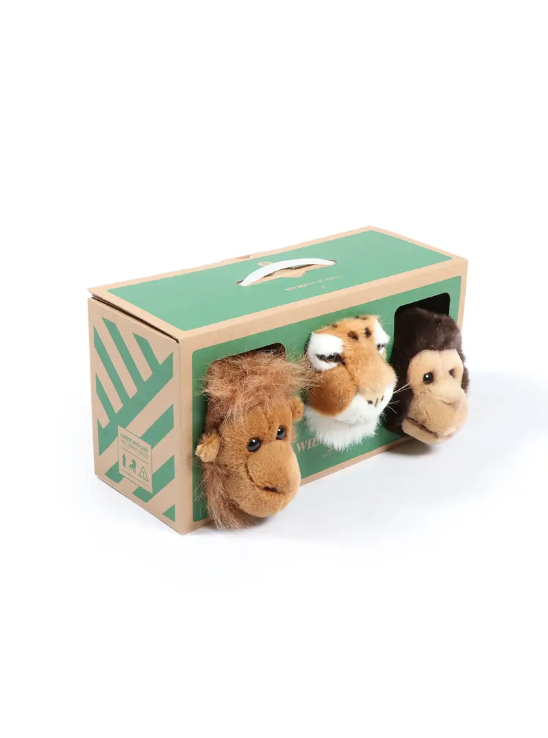 Mini Décoration Murale Peluche Têtes d'Animaux