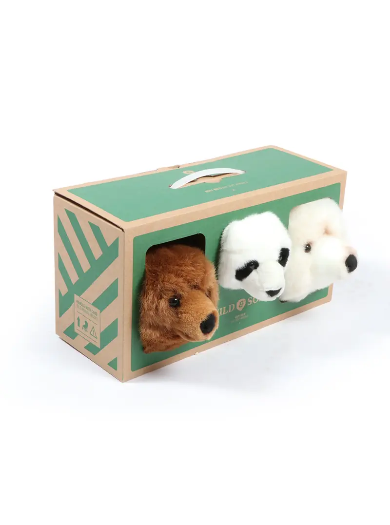 Mini Décoration Murale Peluche Têtes d'Animaux