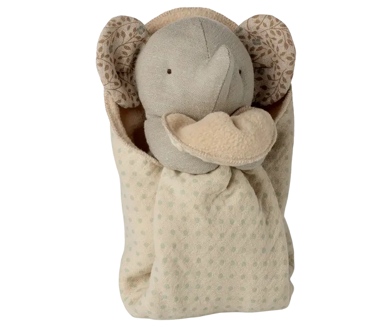 Mini Peluche Eléphant Lullaby friends - Gris acier