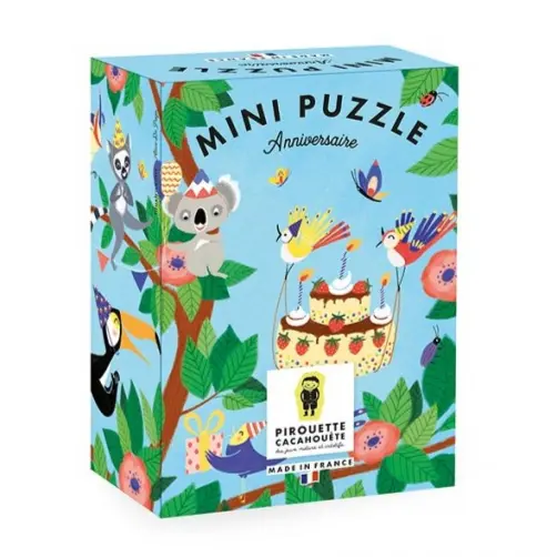 Mini puzzle anniversaire animaux Toucan - 20 pièces