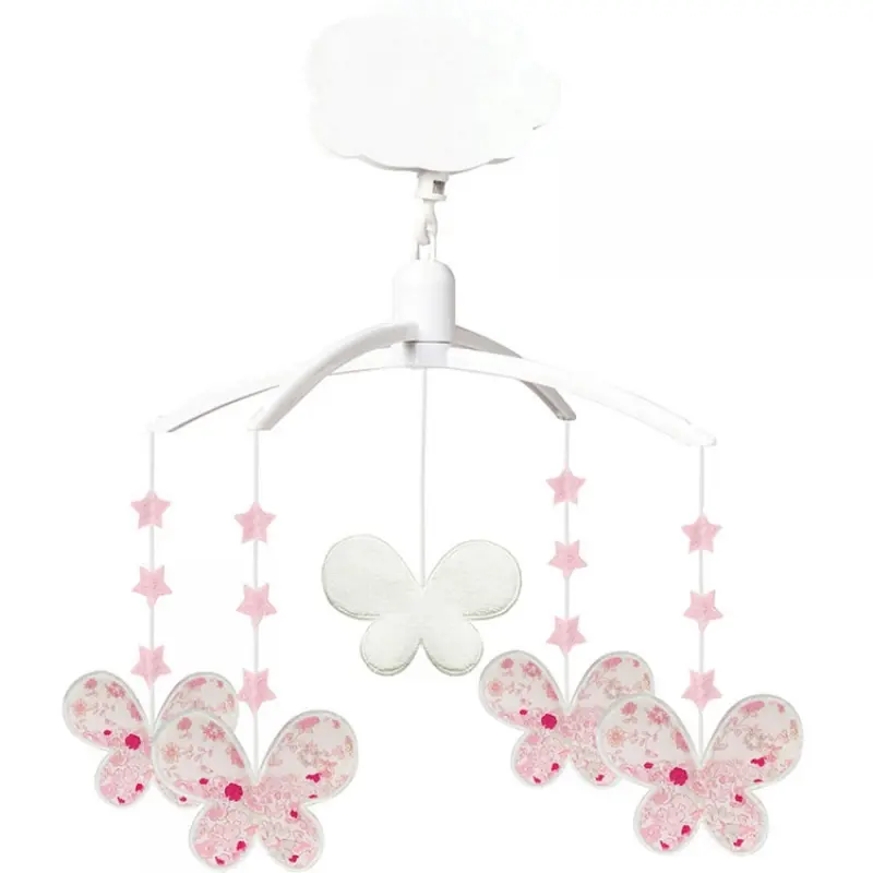 Mobile musical bébé Trousselier Étoiles & Fleurs roses