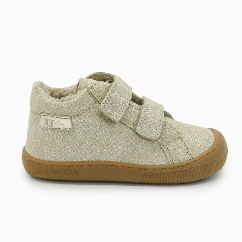 Naturino Barefoot Kommy Velcros Wool Lizard Met Platinum