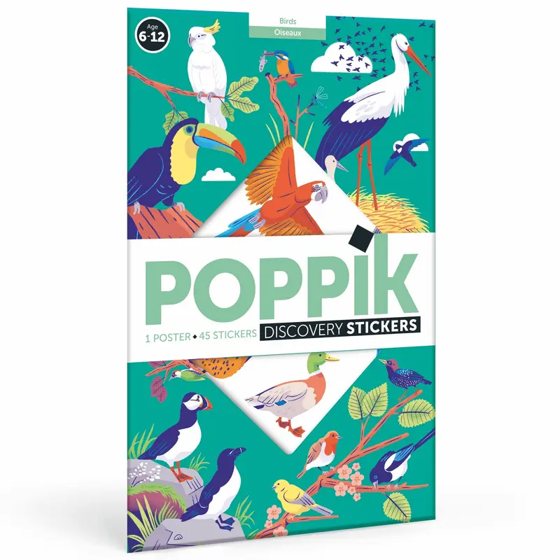 Oiseaux - Poster en stickers  - Discovery 7+