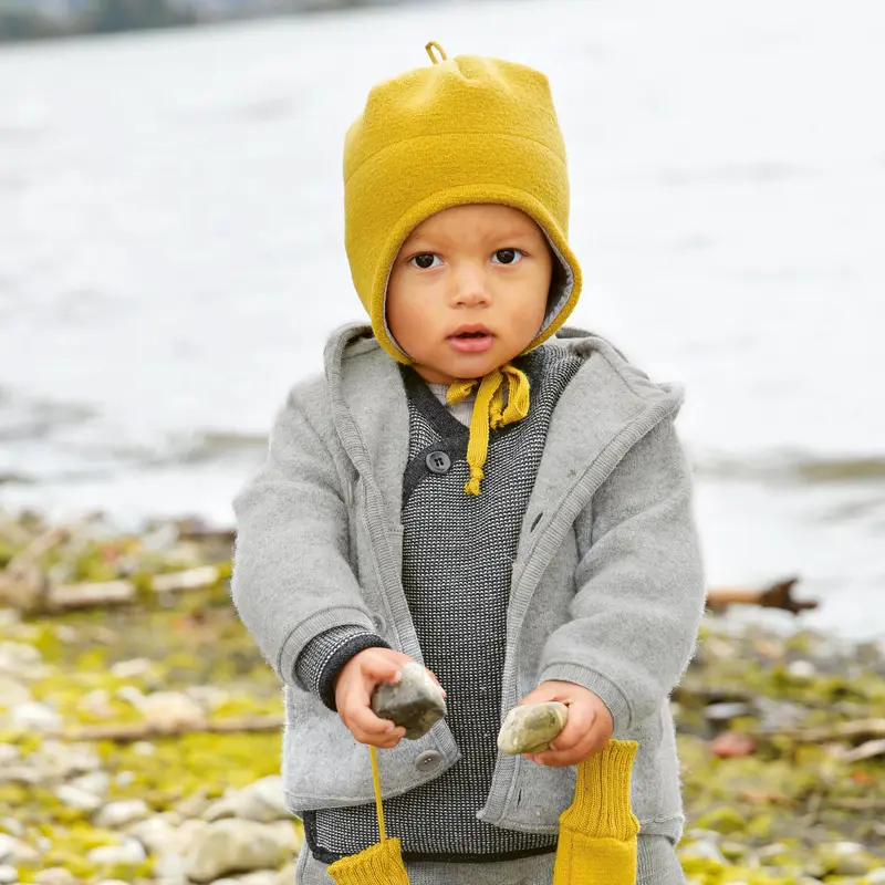 Organic Boiled Wool Hat - Assorted Colours - 2m-6y
