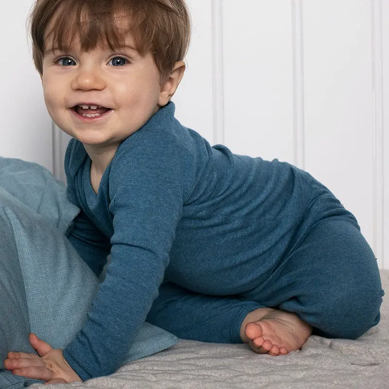 Organic Cotton Baby Leggings - Sky - 0m-2y