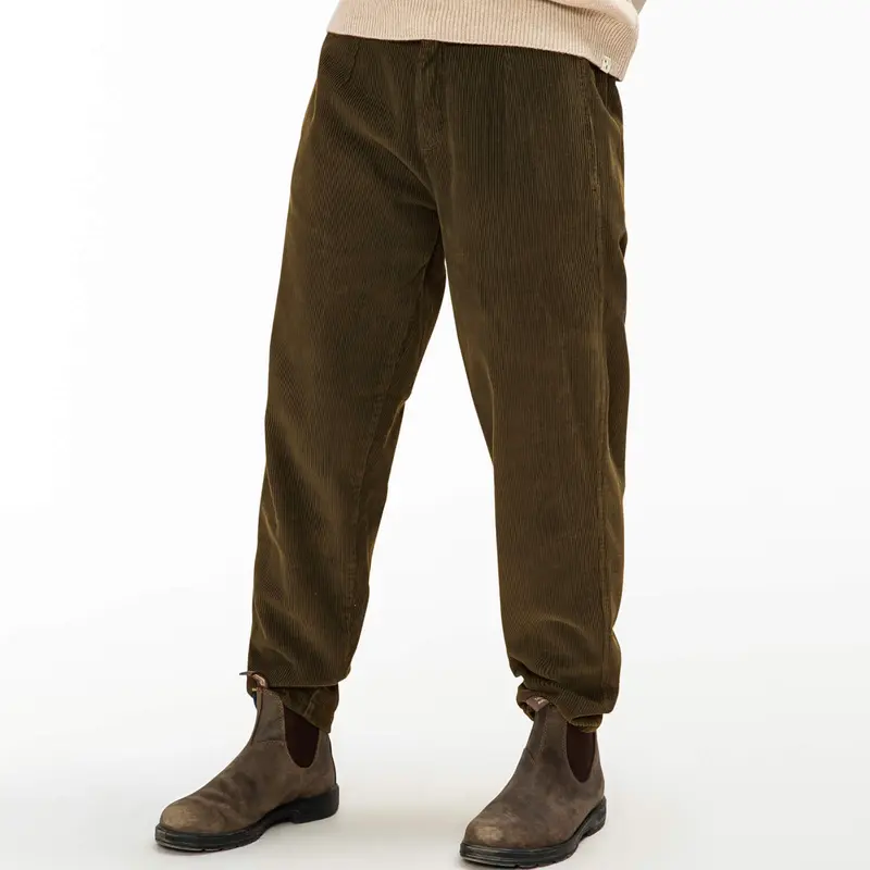 Organic Cotton Corduroy Trousers - Moss - XS-L