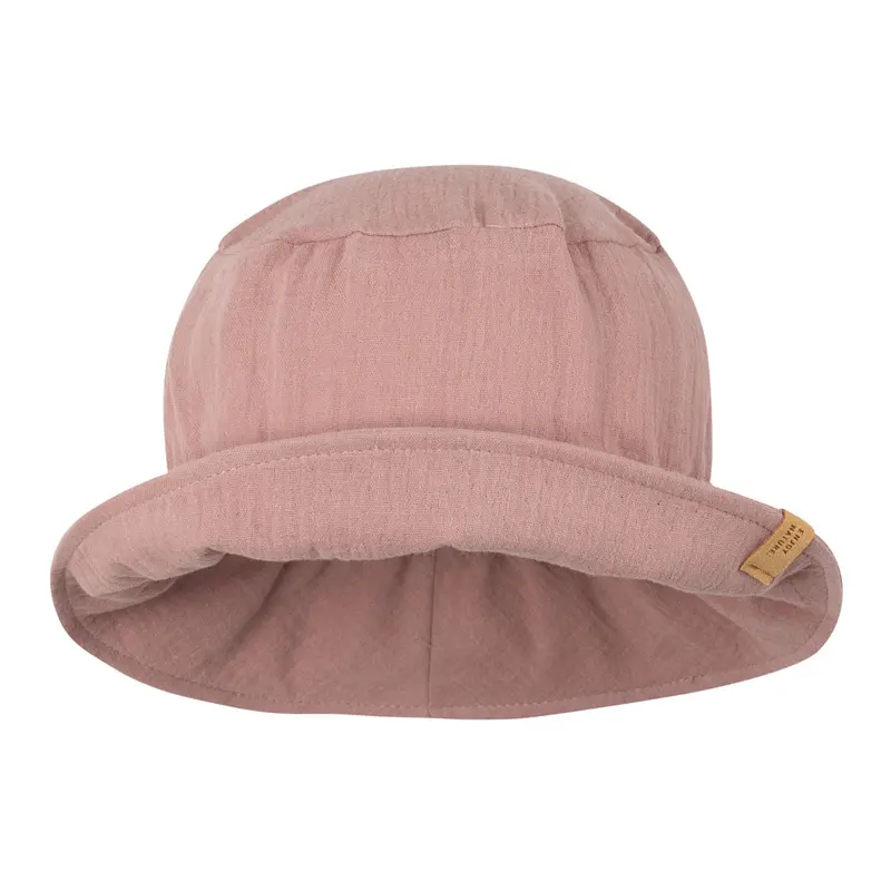 Organic Cotton Muslin Summer Hat - Clay - 5-8Y ONLY
