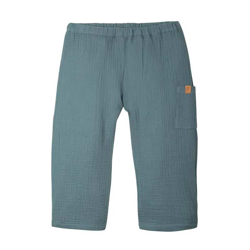 Organic Cotton Muslin Trousers - Arctic - 18m-6y