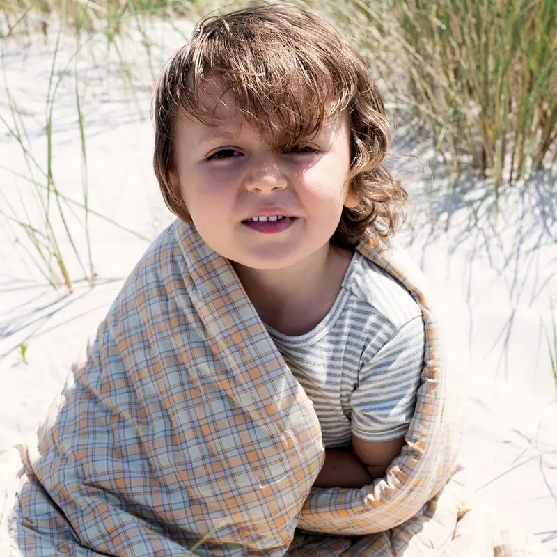 Organic Cotton Short Sleeve Tee - Sage/OffWhite - 2-11y