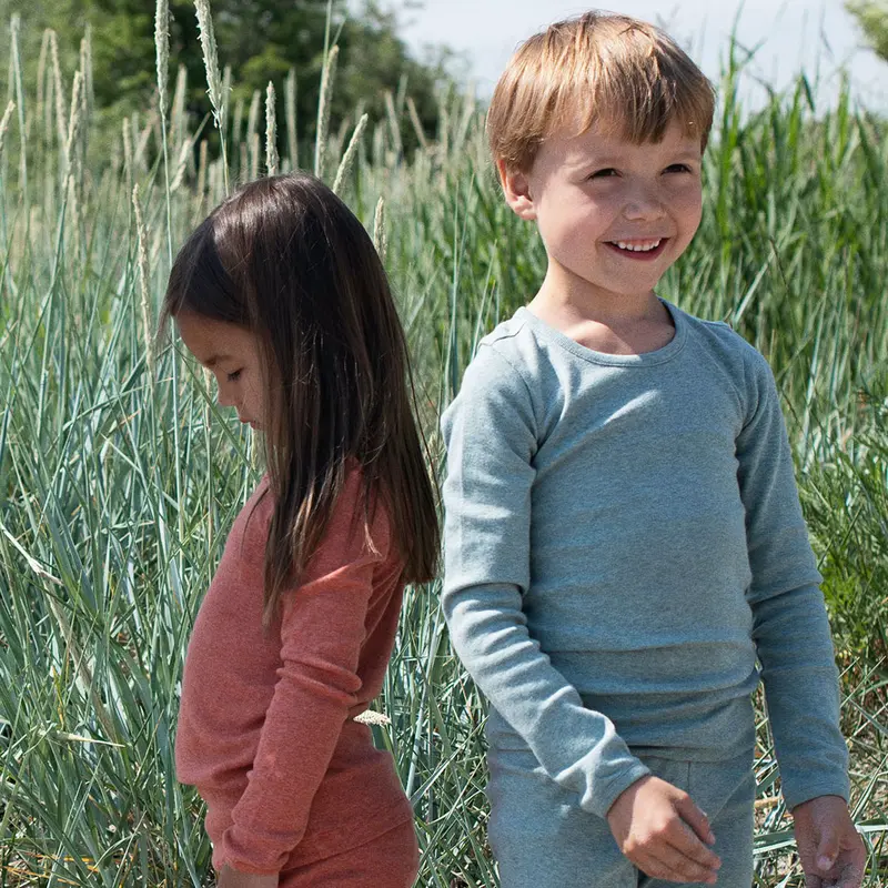 Organic Cotton Slim Tee - Lake - 2-11y