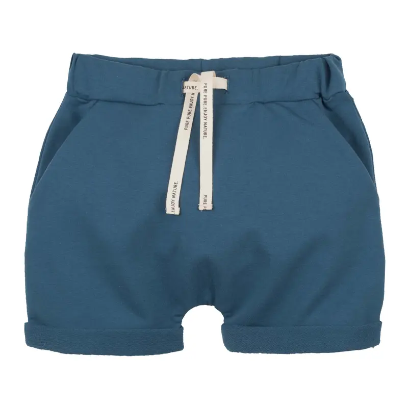 Organic Cotton Sweat Shorts - Stormy Blue - 18m-8y