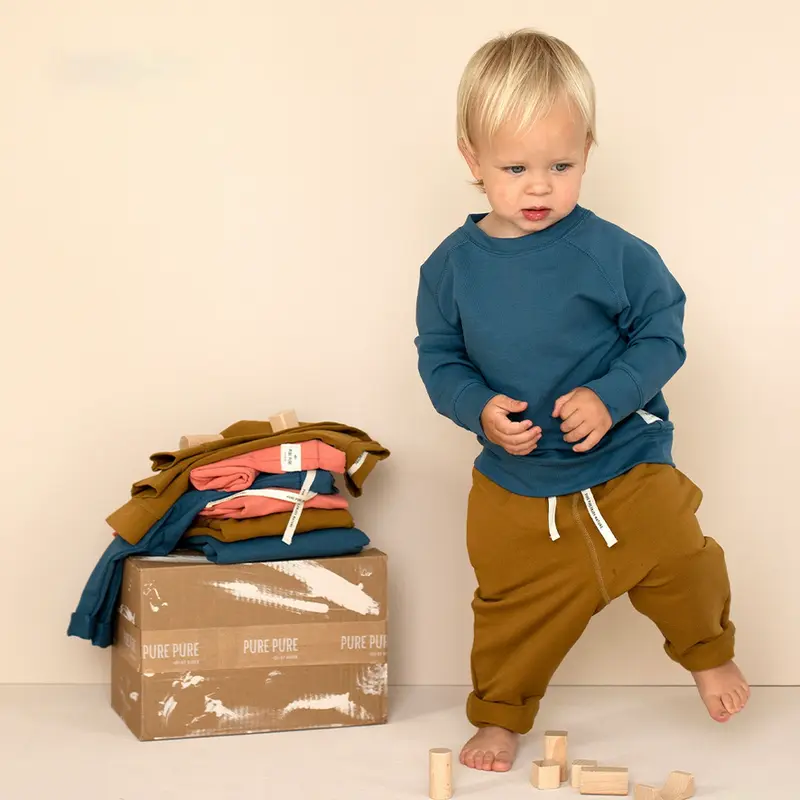 Organic Cotton Sweatshirt - Stormy Blue - 18m-8y