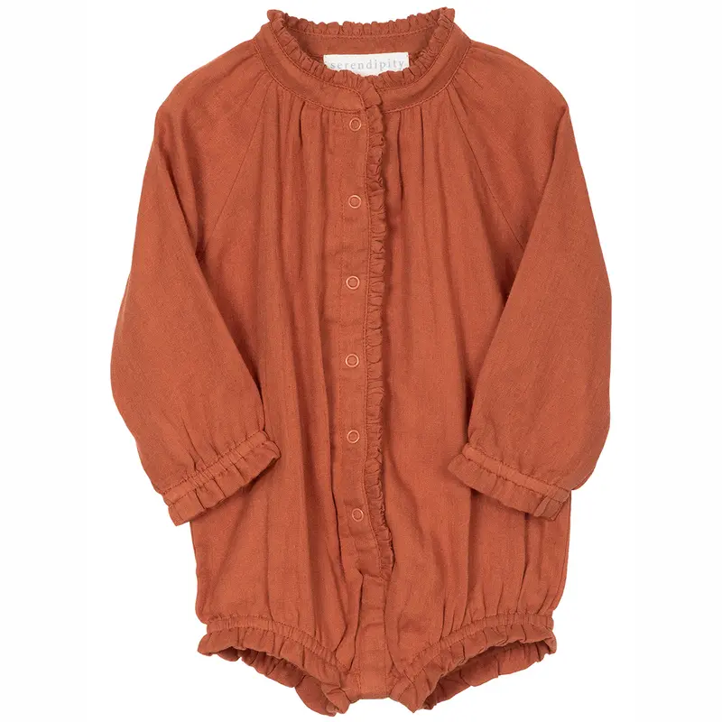 Organic Gauze Puff Suit - Henna - 3m-2y