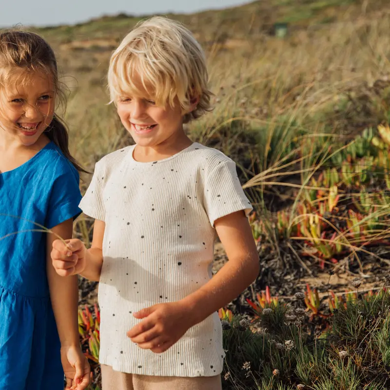 Organic Rib Jersey T-Shirt - Sprinkle - 1-14y