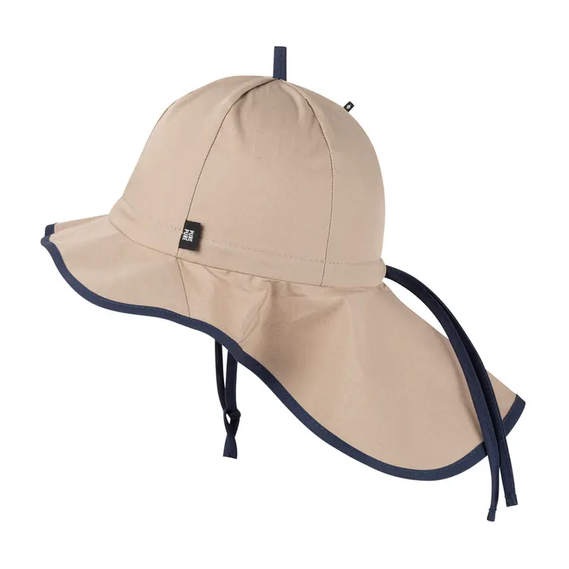 Organic Summer Cap UV Protection - Dune/Navy - 8m-7y