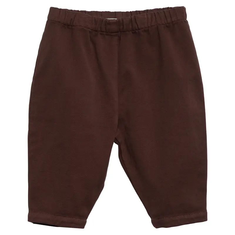 Organic Twill Baby Pants - Chocolate - 3m-2y