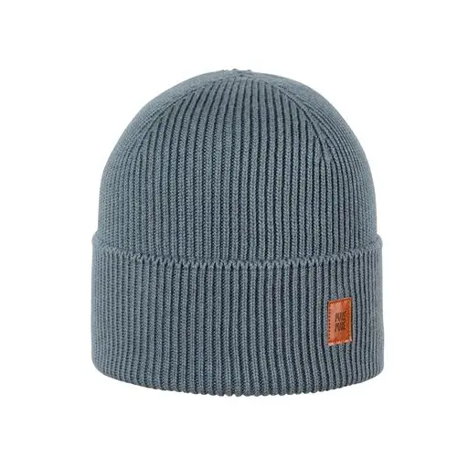 Organic Wool, Cotton and Silk Beanie - Storm Blue - 3-10y