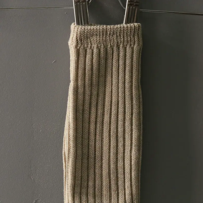Organic Wool Knitted Leg Warmer - Oatmeal - One Size