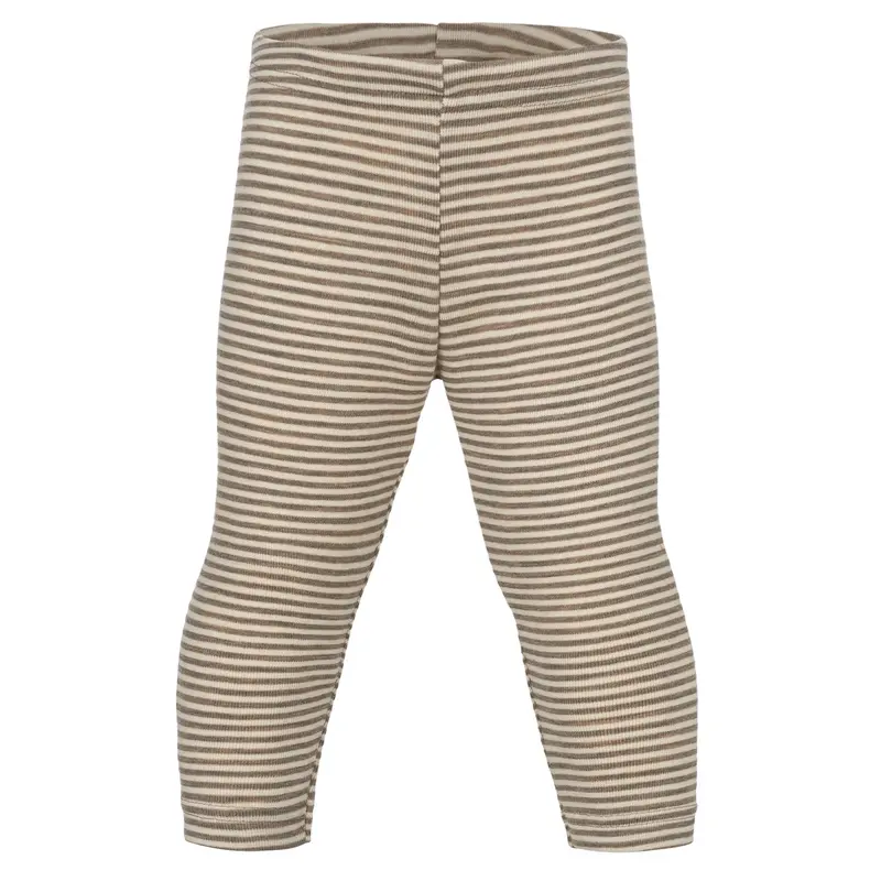 Organic Wool Leggings - Walnut/Natural - 3m-2y
