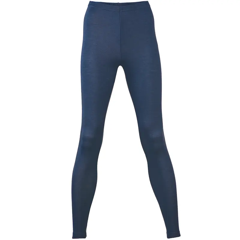 Organic Wool & Silk Womens Leggings - Navy - 34/36CM ONLY