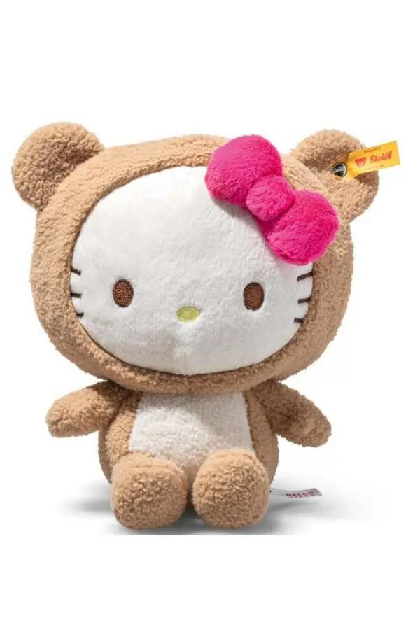 Ours en peluche Hello Kitty beige