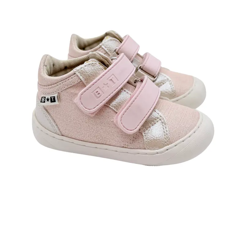 Paire de bottillon barefoot à scratch rose - 20