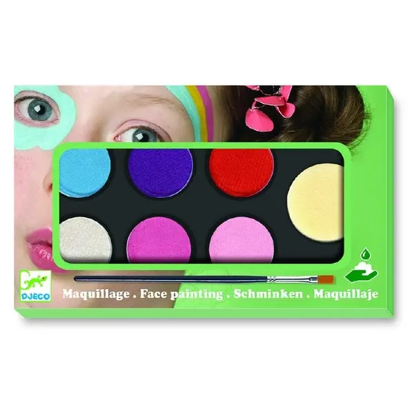 Palette maquillage enfant 6 couleurs avec accessoires