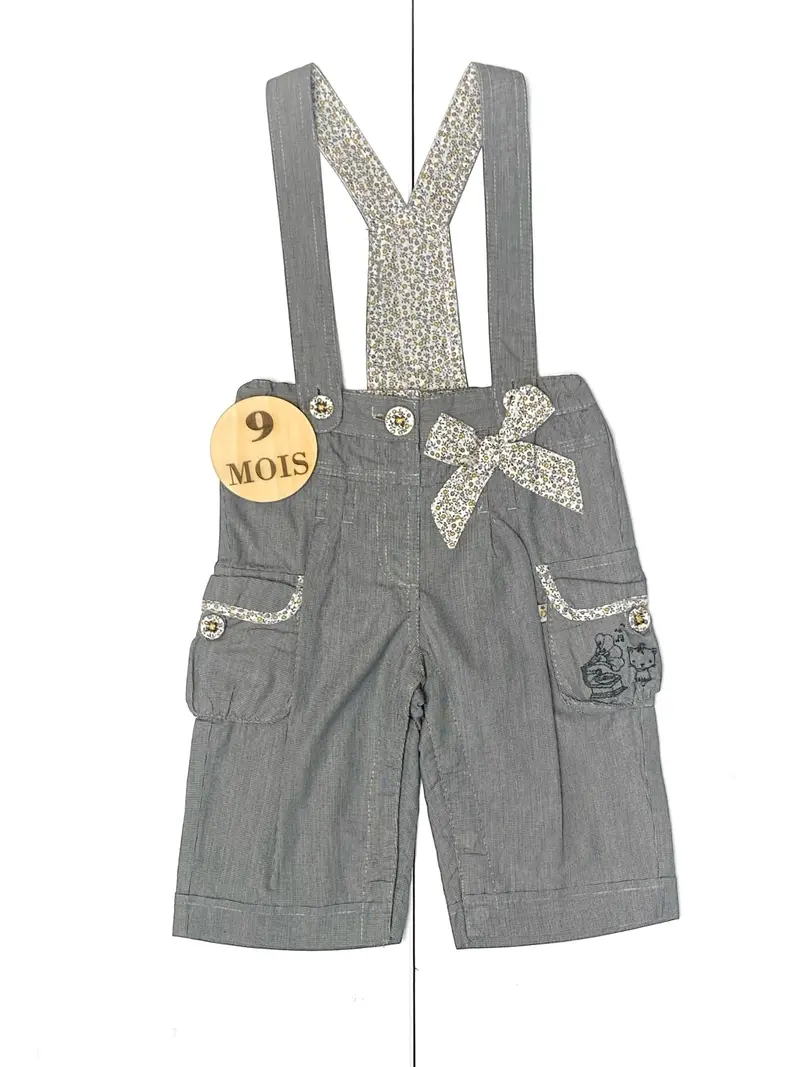 Pantalon à bretelles, gris, Sergent Major