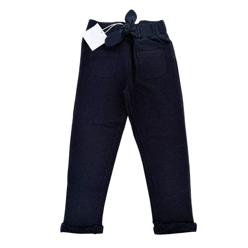 Pantalon bleu marine à pois brillants — 5 ans