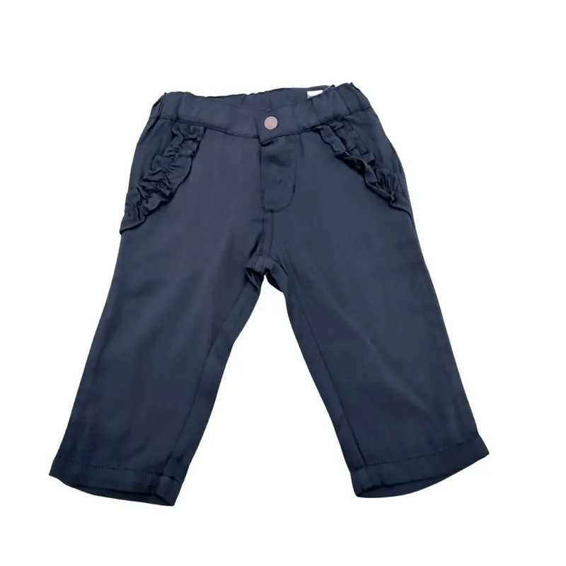 Pantalon bleu marine à volants - 6 mois