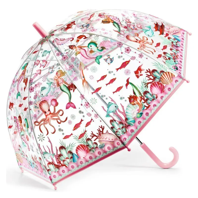 Parapluie sirène transparent