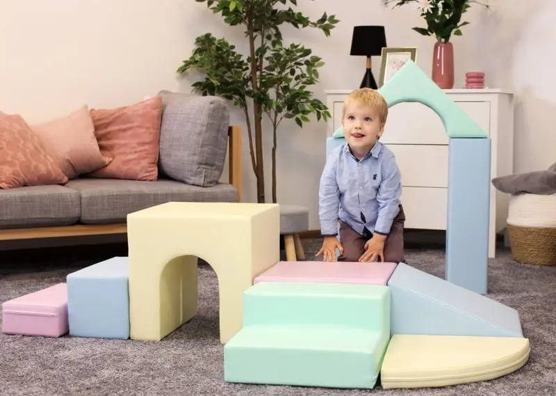 Parcours de motricité pour bébé, 10 pièces - Pastel