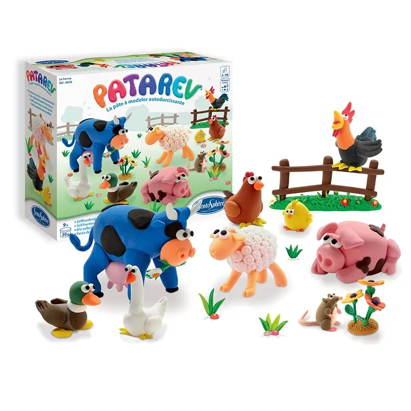 Patarev Ferme - Kit pâte à modeler animaux dès 5 ans