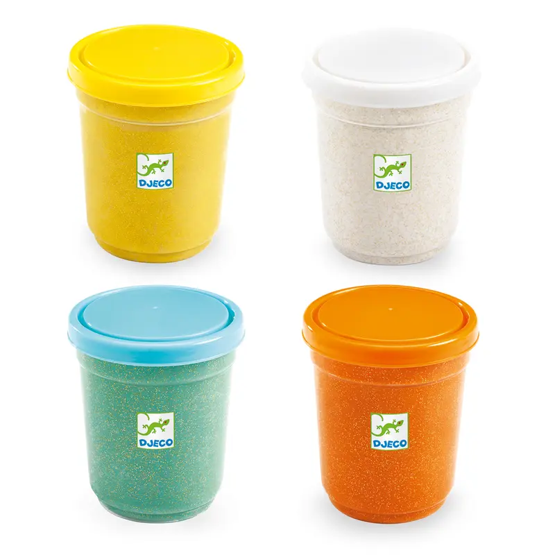Pâte à modeler pailletée - 4 pots, dès 18 mois