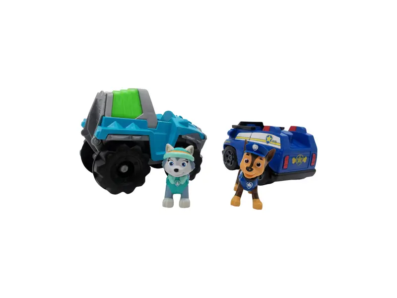 Pat'Patrouille - Figurines Chase et Everest et véhicules