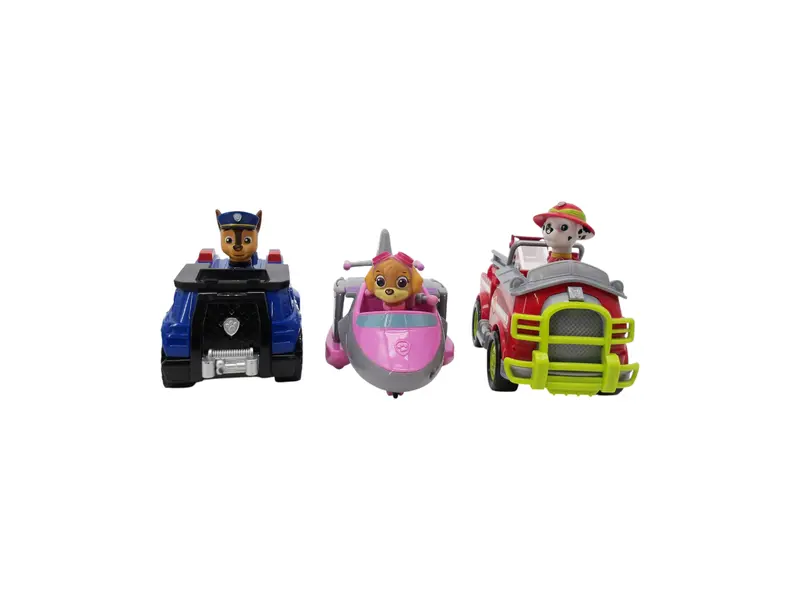 Pat'Patrouille - Figurines Marcus, Chase et Chase et véhicules